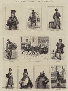 Leven in Rusland, soorten mensen door Alfred Chantrey Corbould